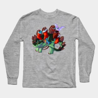 HoliDinos: Stuffing Stegosaurus Stockings Long Sleeve T-Shirt